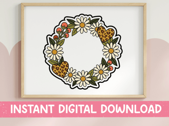 A Designer's Take on the Daisy Leopard Heart Wreath Sticker