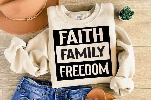 A Review of Faith Family Freedom SVG Graphics for T-Shirt Designs