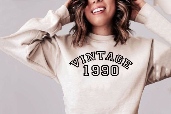 A Vintage 1990 Graphics Asset for Authentic T-Shirt Designs