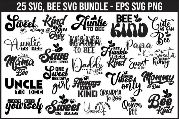 Bee SVG Bundle, Honey Bee SVG for T-Shirt Designs and Graphics