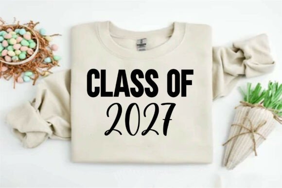 Class of 2027: A T-Shirt Design Graphic Bundle for Graduation Merchandise