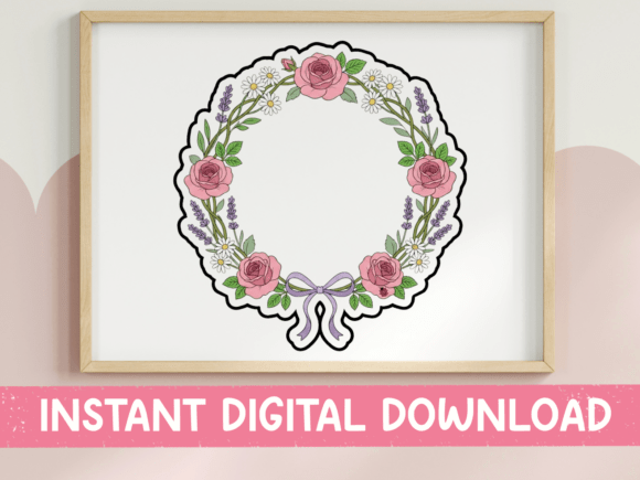 Floral Wreath Frame SVG: A Versatile Graphic for T-Shirt Designs