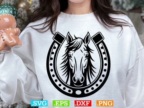 Horseshoe Svg, Horse Shoe Split Monogram for T-Shirt Designs and Graphics