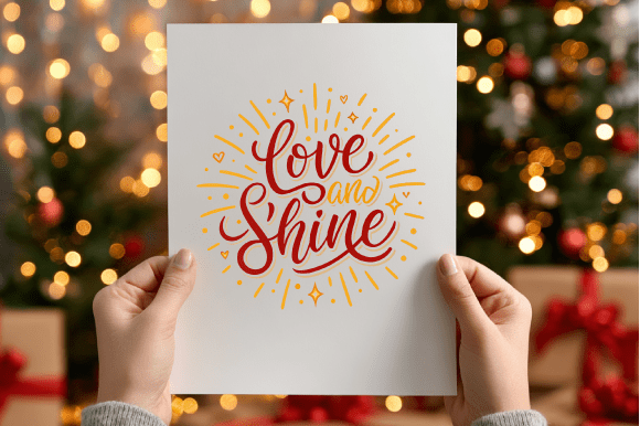Love and Shine Lettered Design as a Versatile T-Shirt Graphic