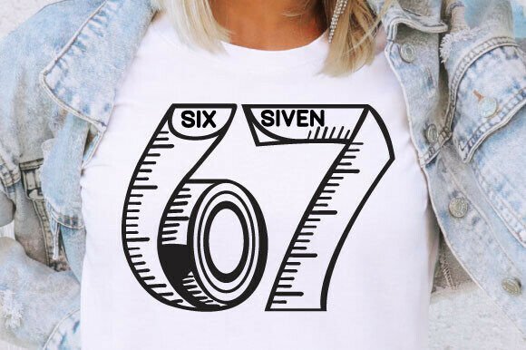 Measuring Tape Number 6 and 7 SVG for T-Shirt Designs