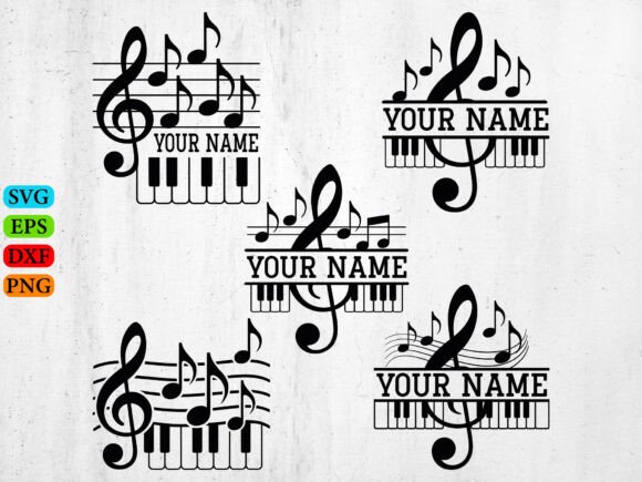 Music Monogram SVG, Treble Clef Piano: A Versatile Graphic for T-Shirt Designs