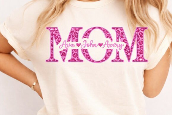 Personalized Mom Name Typography for Embroidery Projects
