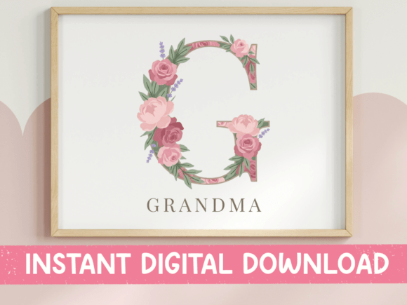 Review: Grandma Floral Letter G Monogram SVG for Graphics